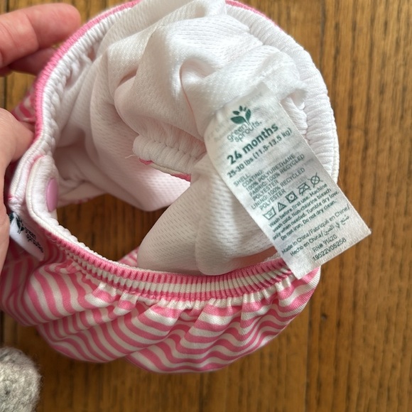✨ Green Sprouts Reusable Swim Diaper • 24M • Pink Stripe • Toddler Swim / Pool ✨ - Picture 2 of 2